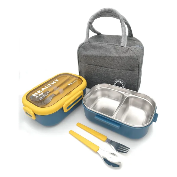 Valkyrie Isı Yalıtımlı Termal Çantalı Çelik Lunch Box Bpa'sız, Sızdırmaz, Çok Bölmeli Yemek Kabı - Görsel 6