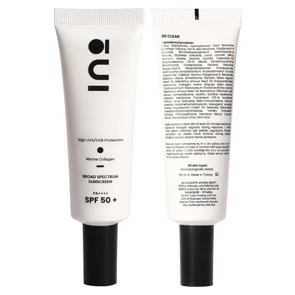 Ino Beauty Cilt Tonu Eşitleyici Saf Kolajen Yüksek Korumalı 00 Clear Spf50+ Yüz Güneş Kremi 50 Ml - Görsel 3