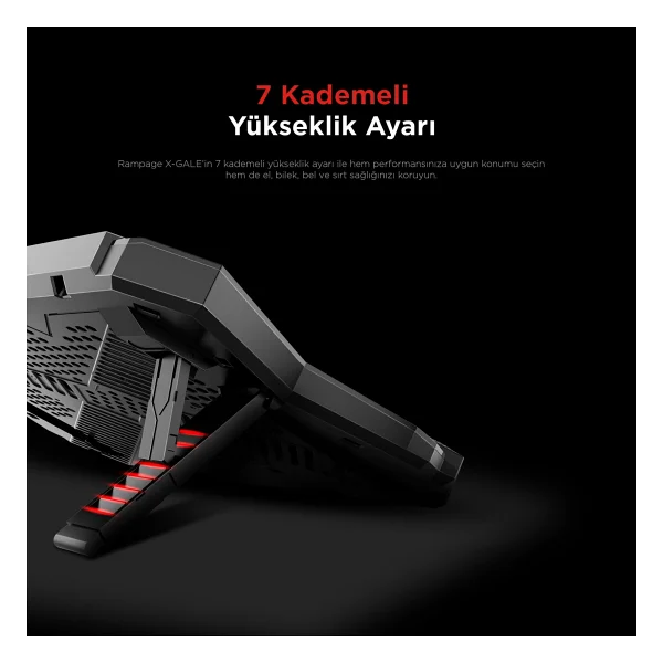 Rampage Ad-Rx44 X-Gale 6 Fanlı Laptop Soğutucu - Görsel 7