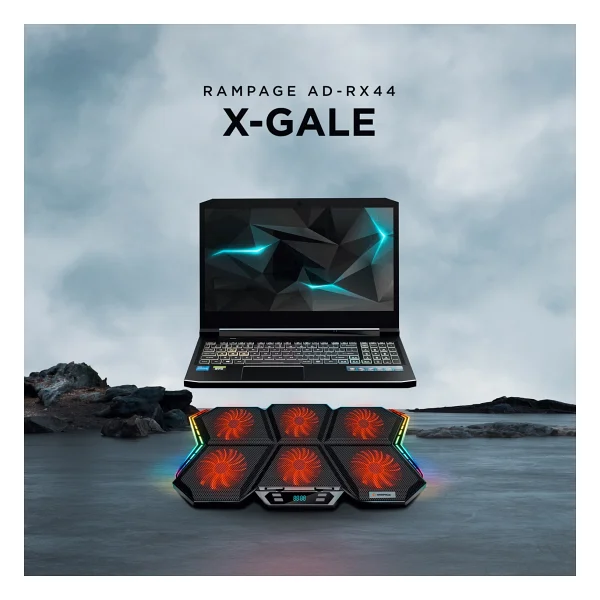 Rampage Ad-Rx44 X-Gale 6 Fanlı Laptop Soğutucu - Görsel 8