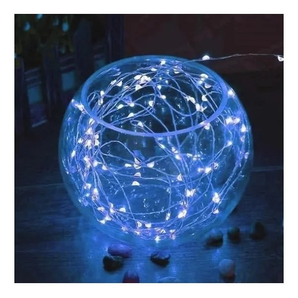 Pilli 5 Metre Dekoratif Peri LED Beyaz Aydınlatma Süsleme Lambası - Görsel 2