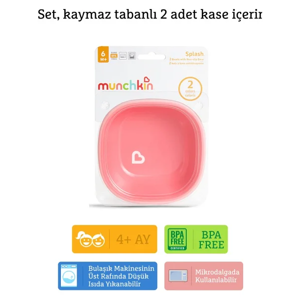 Munchkin 2'li Sıçramayı Engeleyen Kase 6ay+ - Görsel 4