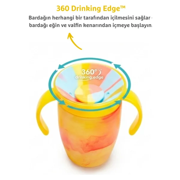 Munchkin Mucize 360° Sarı Tropical Alıştırma Bardağı 6 Ay+ 207 Ml - Görsel 3