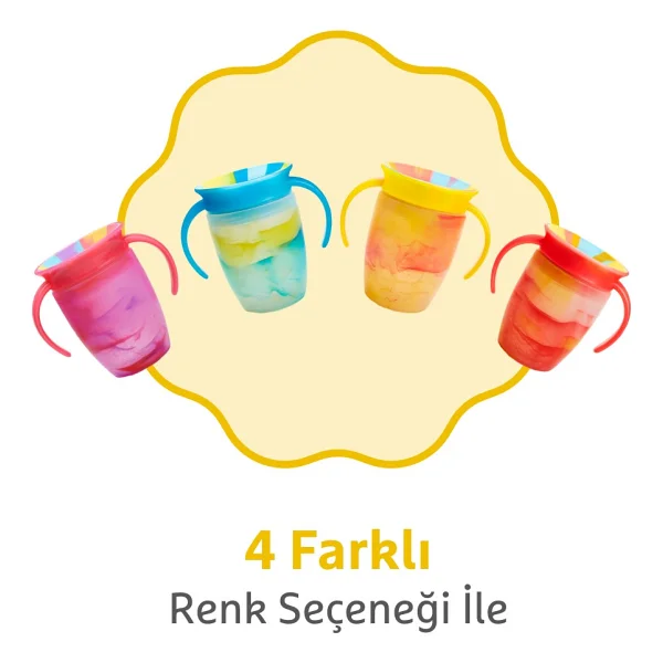 Munchkin Mucize 360° Sarı Tropical Alıştırma Bardağı 6 Ay+ 207 Ml - Görsel 5
