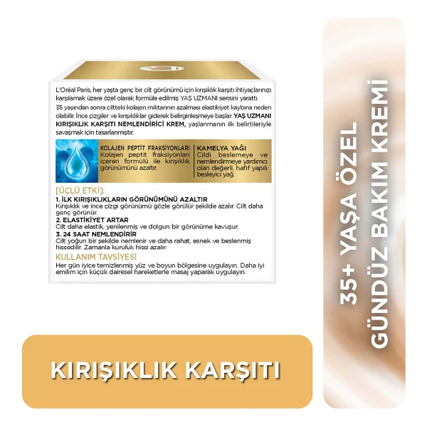 L'oreal Paris Yaş Uzmanı 35+ Collagen Kırışıklık Karşıtı 50 Ml Gündüz Kremi - Görsel 4