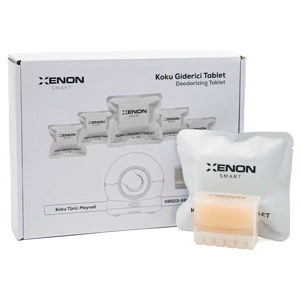 Xenon Smart Akıllı Kedi Tuvaleti 5'li Koku Tableti Cat Cleaner Koku Giderici (X8623 & X8624 Ile Uyumludur) - Gri - Görsel 7