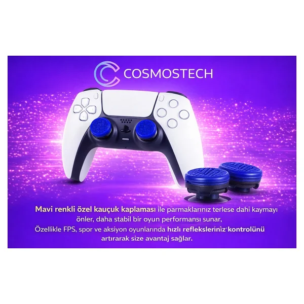 Cosmostech Kontrolfreek Omni Performance Thumbsticks - PS4 & PS5 Uyumlu - Low-Rise Analog Başlık - Görsel 2