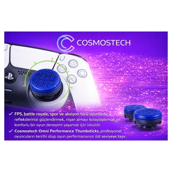 Cosmostech Kontrolfreek Omni Performance Thumbsticks - PS4 & PS5 Uyumlu - Low-Rise Analog Başlık - Görsel 3