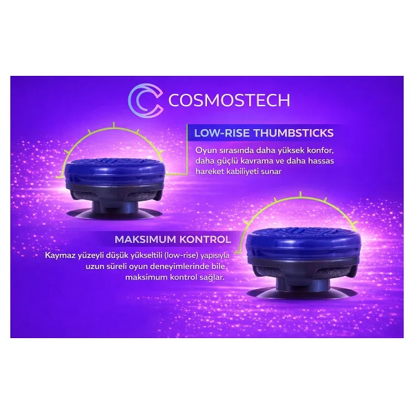 Cosmostech Kontrolfreek Omni Performance Thumbsticks - PS4 & PS5 Uyumlu - Low-Rise Analog Başlık - Görsel 5