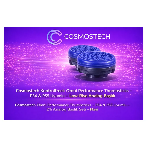 Cosmostech Kontrolfreek Omni Performance Thumbsticks - PS4 & PS5 Uyumlu - Low-Rise Analog Başlık - Görsel 6
