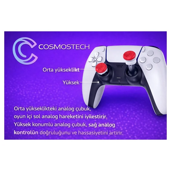 Cosmostech Kontrolfreek Fps Freek Inferno Edition Performans Analog Başlık Seti - PS4 & PS5 Uyumlu - 1 Yüksek + 1 Orta Thumbsticks - Görsel 4