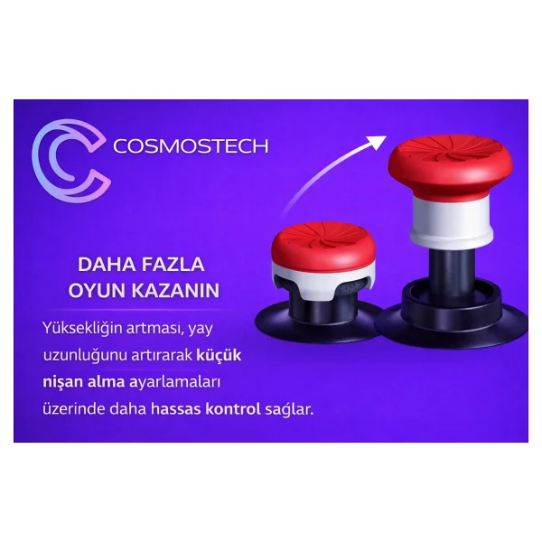 Cosmostech Kontrolfreek Fps Freek Inferno Edition Performans Analog Başlık Seti - PS4 & PS5 Uyumlu - 1 Yüksek + 1 Orta Thumbsticks - Görsel 5