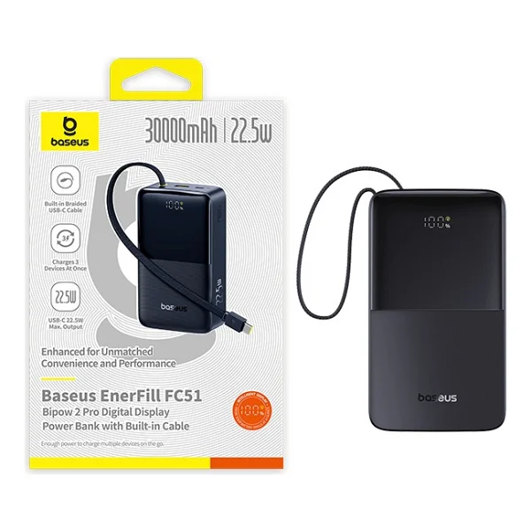Baseus Enerfill Fc51 Bipow2 Pro 30000 mAh Hızlı Şarj Powerbank - Görsel 6