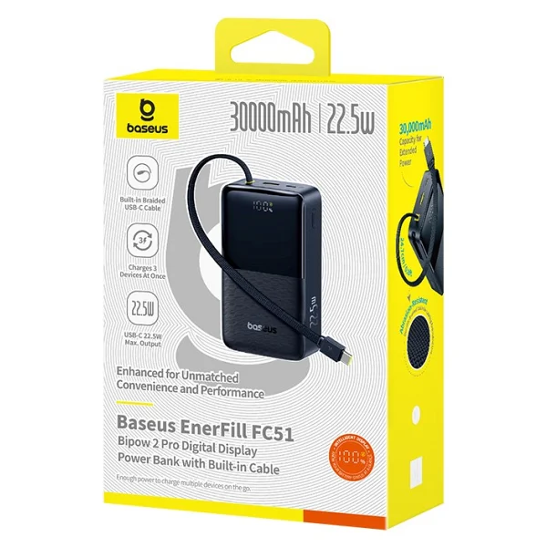Baseus Enerfill Fc51 Bipow2 Pro 30000 mAh Hızlı Şarj Powerbank - Görsel 5