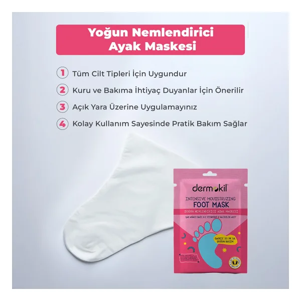 Dermokil Yoğun Nemlendirici Ayak Maskesi 30 Ml - Görsel 5