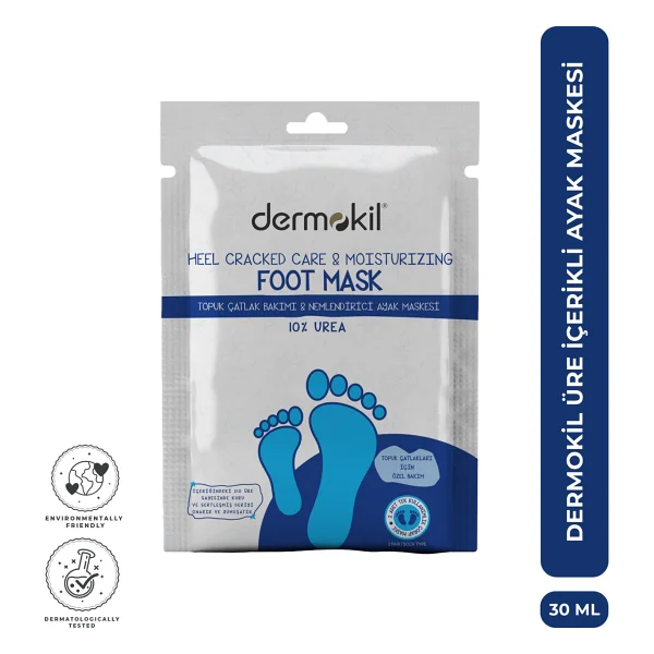 Dermokil Topuk Çatlak Bakımı Nemlendirici Ayak Maskesi 30 Ml - Görsel 7