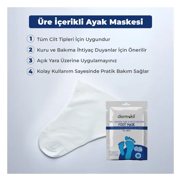 Dermokil Topuk Çatlak Bakımı Nemlendirici Ayak Maskesi 30 Ml - Görsel 4