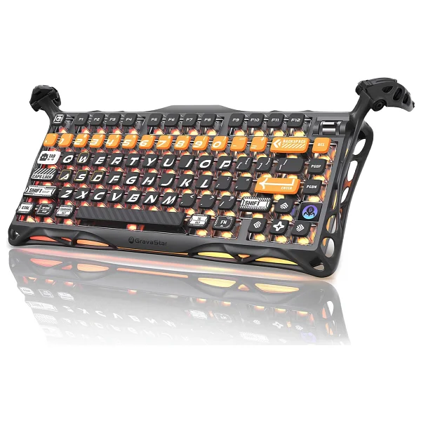 Gravastar Mercury K1 Pro Cyberflare RGB %75 Tkl X Kailh Switch Kablolu/Kablosuz Mekanik Oyuncu Klavyesi - Görsel 9