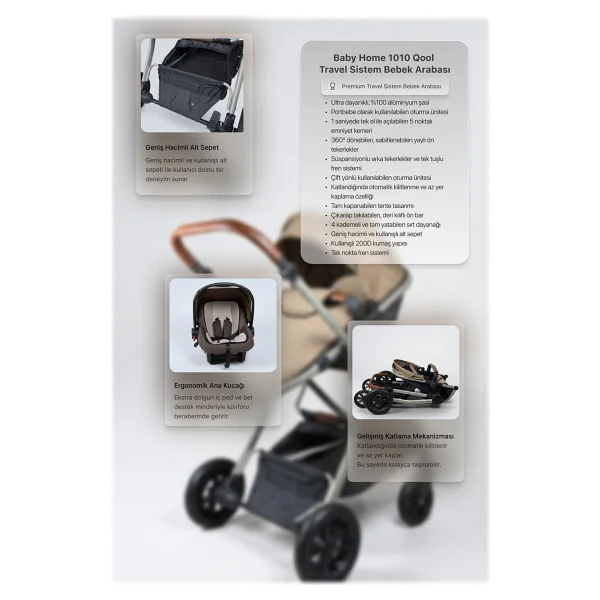 Baby Home 1010 Qool Travel Sistem Bebek Arabası - Görsel 9