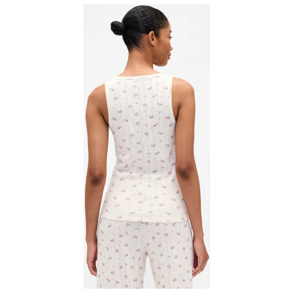Gap Kadın Çiçek Desenli Pointelle Scoopneck Tank Pijama Üstü - Görsel 4