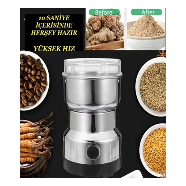 Kitchen Stuff Elektrikli Kahve Ve Baharat Öğütücü Çelik Öğütücü - Görsel 4