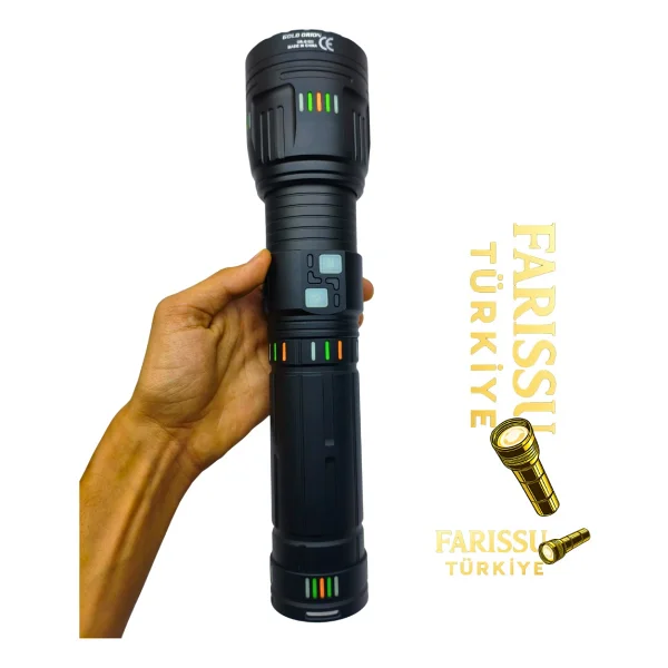 Gold Orion Or-G600 6000 Lümen LED Şarjlı El Feneri - Görsel 5