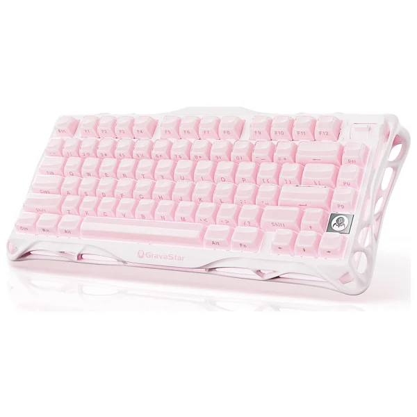 Gravastar Mercury K1 Special Edition Pembe RGB %75 Tkl Kailh Cherry Pink Switch Kablolu/Kablosuz Mekanik Oyuncu Klavyesi - Görsel 9