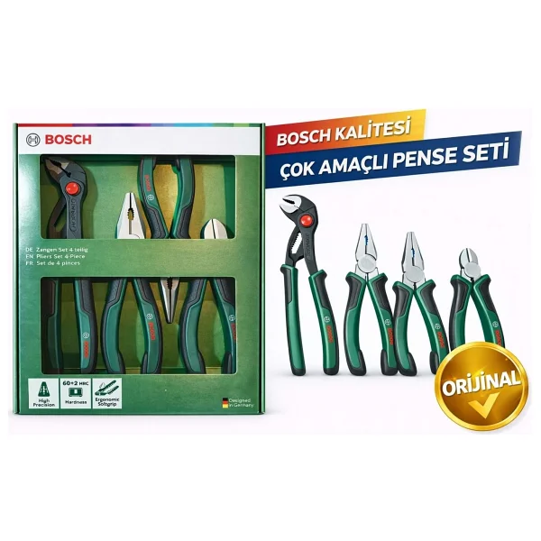 Bosch Orijinal 4'lü Pense Seti - Tek Setle Tüm Işler - Yeşil - Görsel 6