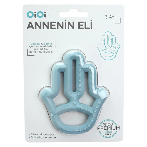 Oioi Silikon Diş Kaşıyıcı Annenin Eli Mavi (5 Adet) - Görsel 2