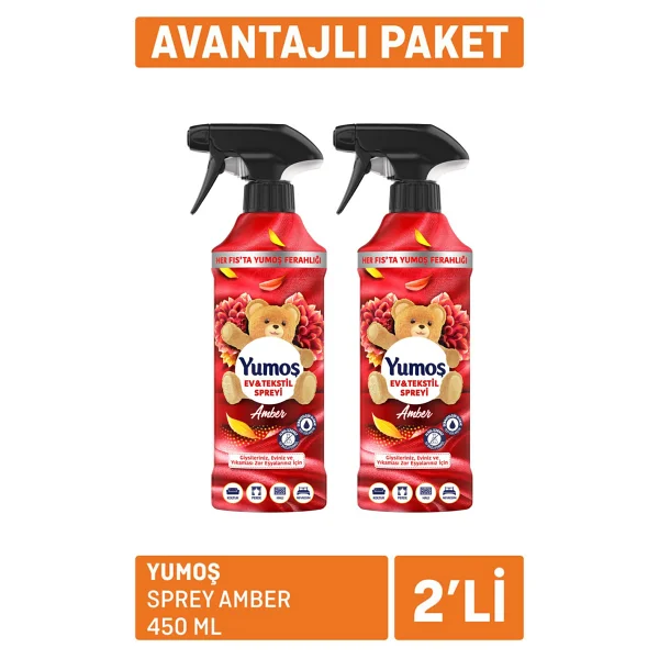 Yumoş Sprey Amber 2 X 450 Ml 4 Adet - Görsel 2