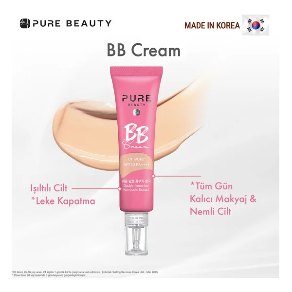 Pure Beauty Bb Krem 30 Ml Spf50 Pa++++ Tüm Cilt Tipleri İçin Canlandırıcı Etki Ve Kombucha İçeriği - Görsel 2