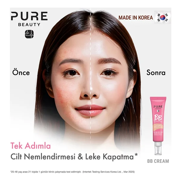 Pure Beauty Bb Krem 30 Ml Spf50 Pa++++ Tüm Cilt Tipleri İçin Canlandırıcı Etki Ve Kombucha İçeriği - Görsel 3