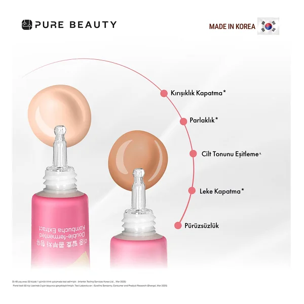 Pure Beauty Bb Krem 30 Ml Spf50 Pa++++ Tüm Cilt Tipleri İçin Canlandırıcı Etki Ve Kombucha İçeriği - Görsel 4