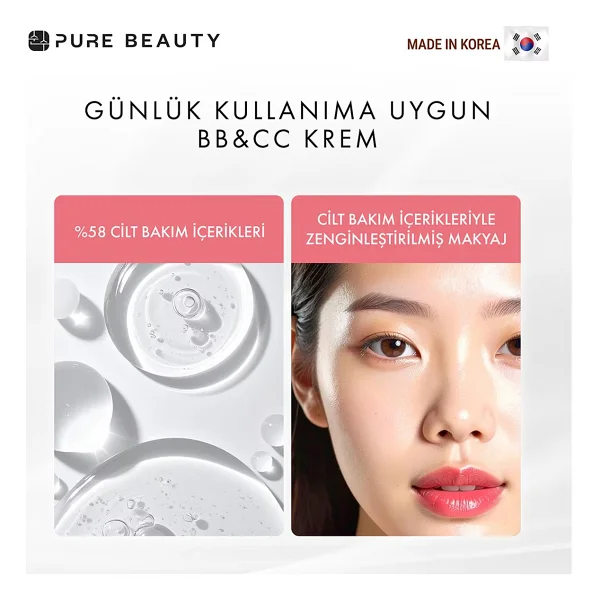 Pure Beauty Bb Krem 30 Ml Spf50 Pa++++ Tüm Cilt Tipleri İçin Canlandırıcı Etki Ve Kombucha İçeriği - Görsel 5