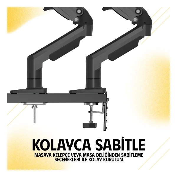 North Bayou F80 17-32 İnç Tek Kollu Amortisörlü Monitör Standı - Görsel 6