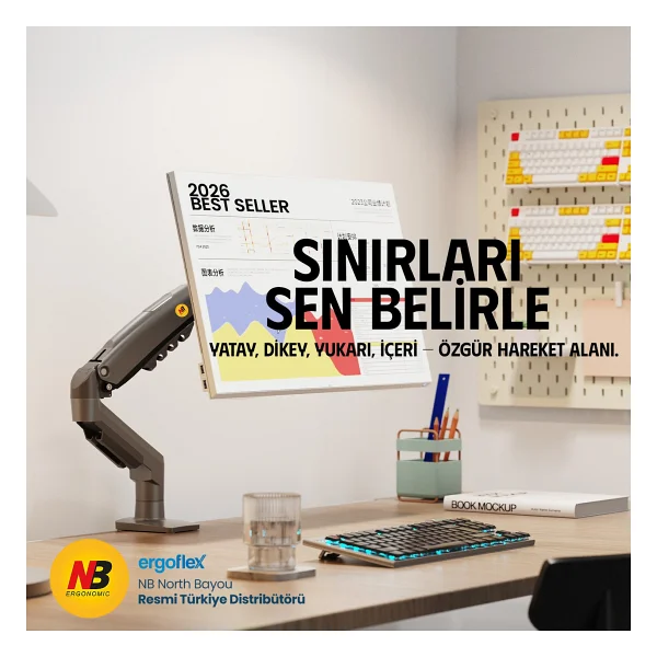 North Bayou F80 17-32 İnç Tek Kollu Amortisörlü Monitör Standı - Görsel 8