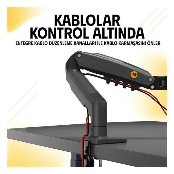 North Bayou F80 17-32 İnç Tek Kollu Amortisörlü Monitör Standı - Görsel 10