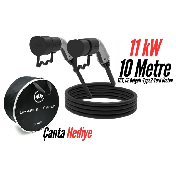 Bemis Elektrikli Araç Şarj Kablosu 10 Metre - 11 Kw - Çanta Hediye 11 Kw - Görsel 7