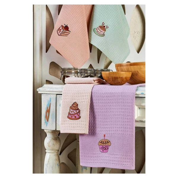 Mira Home 6 Parça Mutfak Kurulama Bezi 30 X 50 Cm Cake - Çok Renkli - Görsel 3