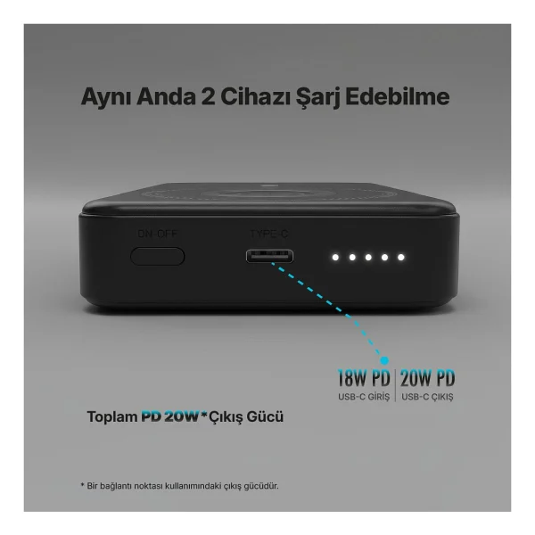 Ttec Recharger M 2bb240s 10000 mAh Hızlı Şarj Magsafe Powerbank - Görsel 3
