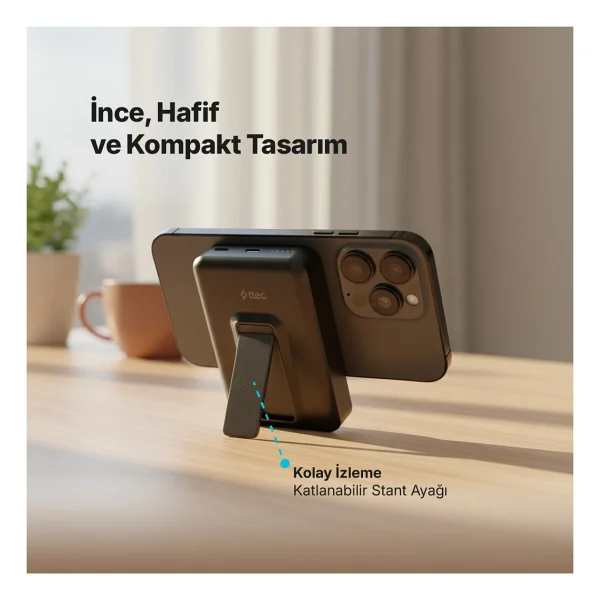 Ttec Recharger M 2bb240s 10000 mAh Hızlı Şarj Magsafe Powerbank - Görsel 6