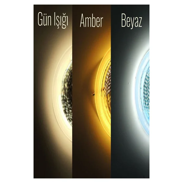 Karaçam Dekor Lazer Kumlamalı LED Işıklı 3 Renkli Dokunmatik Boy Aynası - Görsel 3