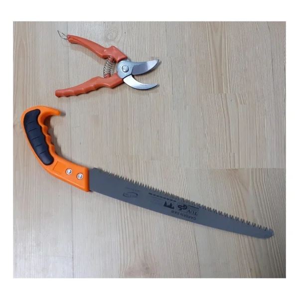 Depolife Bahçe Ağaç Dal Kesme Budama Bileme Seti Testere Makas Tırpan Taşı Takımı 3lü Set Takım - Görsel 2