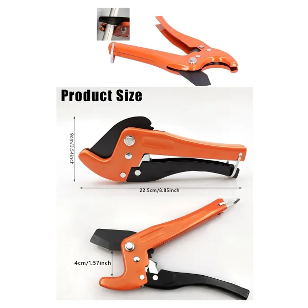 Depolife Pvc Pprc Boru Kesme Makası İç Ve Dış Diş Açma Aparatı 1/2" (20mm) Yiv Paso Açma Anahtarı Rayba Pafta - Görsel 7