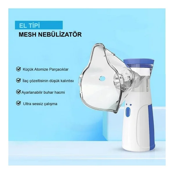 Life Net Medikal Taşınabilir Mesh Nebülizatör - Süper Sessiz, Yeni Nesil Yetişkin & Çocuk USB / Jsl-W302 - Görsel 2