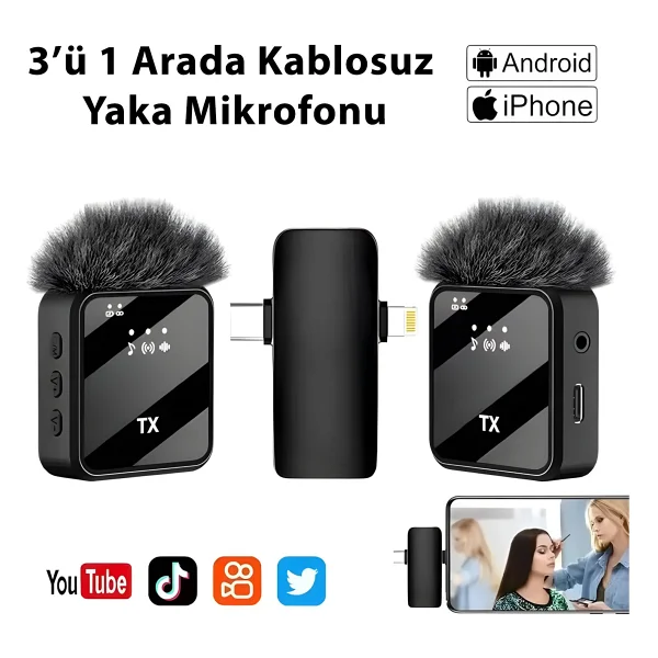 Hadron F15-2 2'li Kablosuz Yaka Mikrofonu - Görsel 7