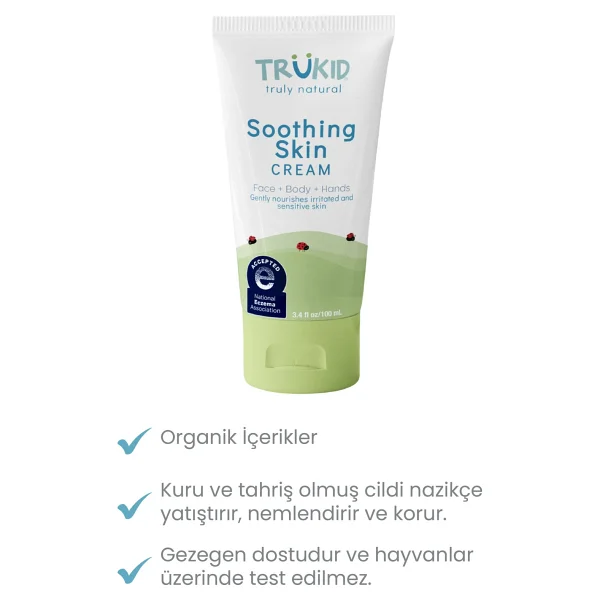 Trukid Soothing Skin Egzamalı Ciltler İçin Bakım Kremi 100 Ml - Görsel 3
