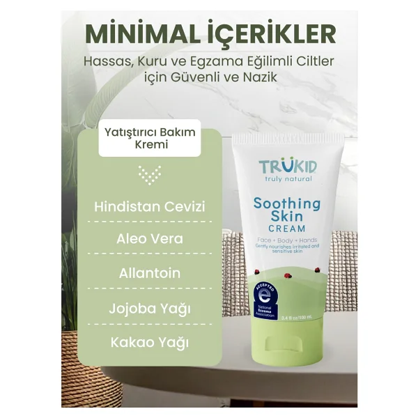 Trukid Soothing Skin Egzamalı Ciltler İçin Bakım Kremi 100 Ml - Görsel 6