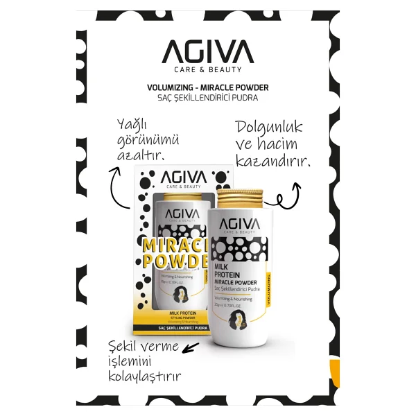 Agiva Milk Protein Miracle Şekillendirici 20 Gr Saç Pudrası - Görsel 4