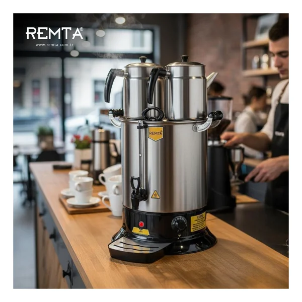 Remta Pt14 Platin Çift Demlikli 17 Lt Çay Makinesi - Görsel 2
